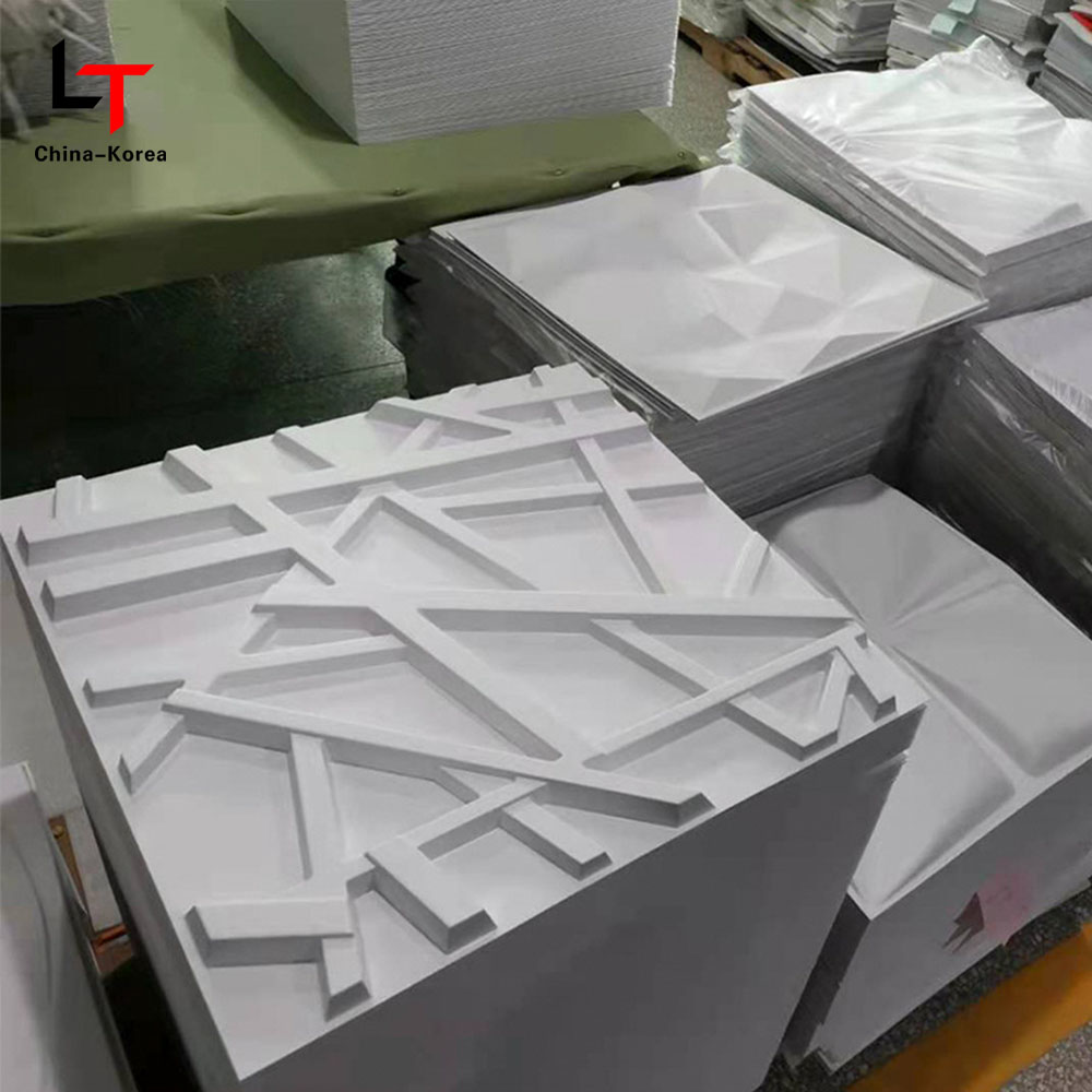 Moderno pannello da parete in PVC 3D/adesivo interno impermeabile a forma di diamante nero opaco per la decorazione della parete della camera da letto del soggiorno impermeabile