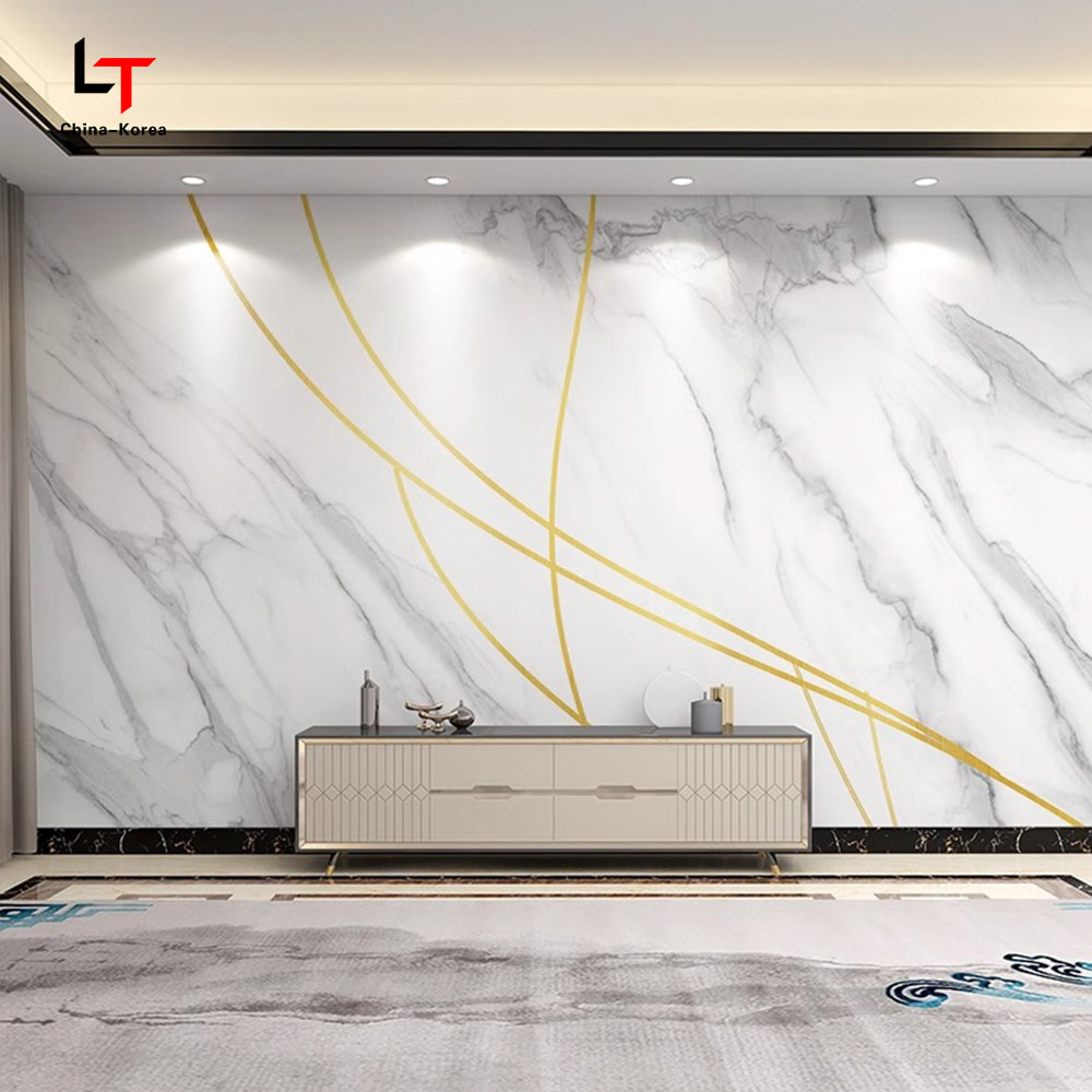 Rivestimento murale decorativo ignifugo impermeabile con pannello in cristallo di carbonio PVC 1220×2440mm per esterni interni con rivestimento UV