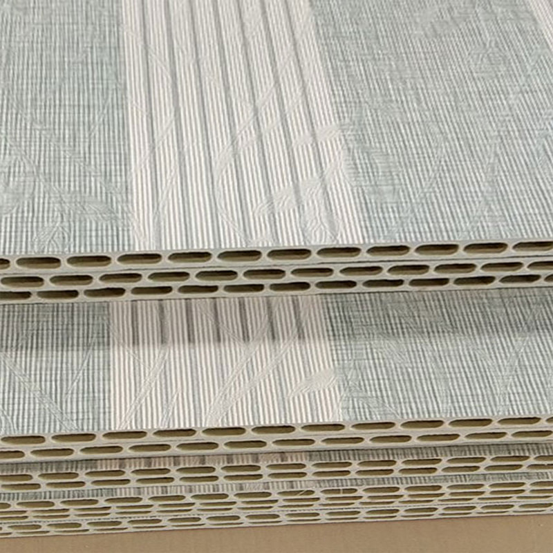 Pannello a parete moderno in PVC in fibra di legno di bambù integrato per sfondo TV Pannello a parete rigido per soffitto interno per uso alberghiero