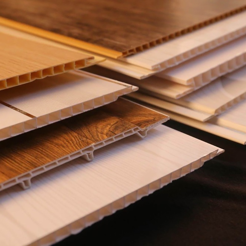 Pannello murale integrato in fibra di legno di bambù ecologico 600x9mm PVC WPC Durevole Versatile Design interno moderno Installazione facile