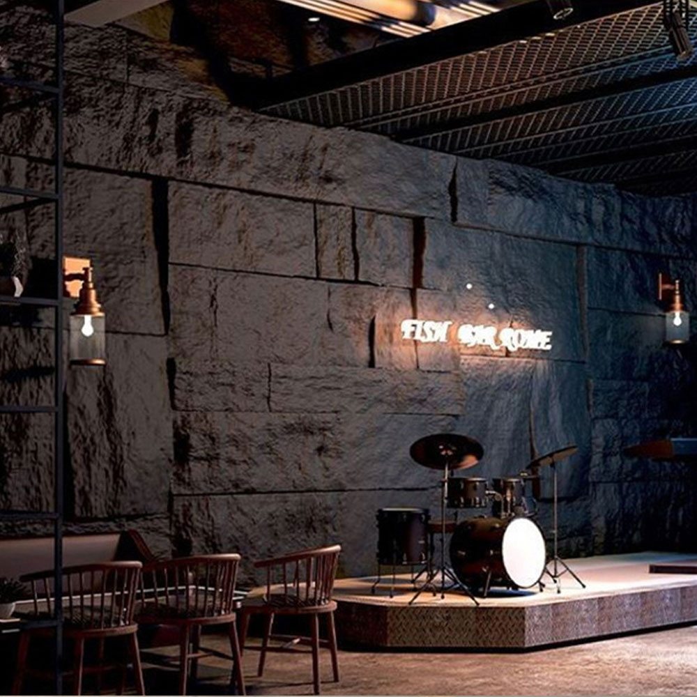 Pannello da parete in pietra decorativa in poliuretano sintetico da 60 x 30 cm, per impiallacciatura decorativa, per la casa