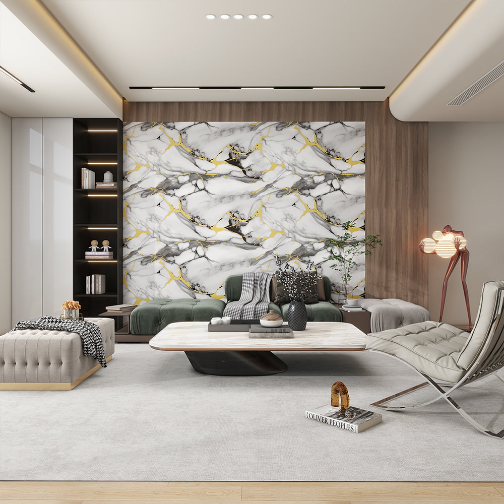 Carta da parati moderna in marmo lucido, rotolo di carta da parati autoadesiva impermeabile in PVC per interni, decorazione domestica, foglio di marmo