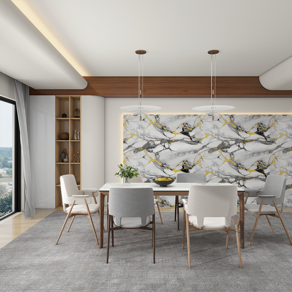 Carta da parati moderna in marmo lucido, rotolo di carta da parati autoadesiva impermeabile in PVC per interni, decorazione domestica, foglio di marmo