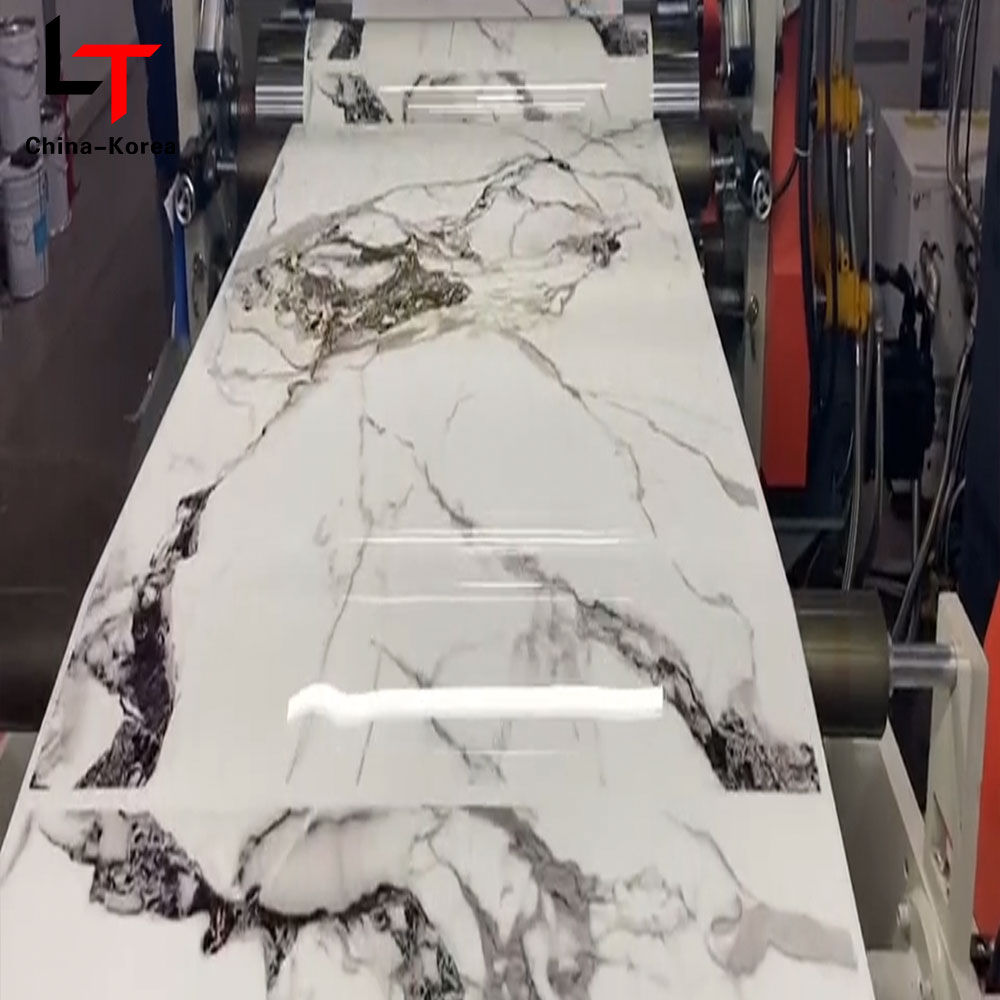 Rotolo per stampa a caldo con pellicola decorativa per trasferimento di calore in pellicola dorata in marmo metallico per produttore di fogli per presse a vuoto Laminazione in oro