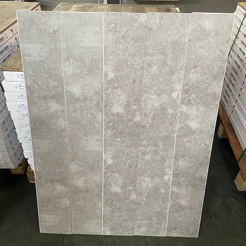 Marmo bianco e nero Grano di legno Nucleo rigido Interlock Click Lock Vinile Plancia Pavimento Piso PVC Interno Click Piso SPC Pavimentazione