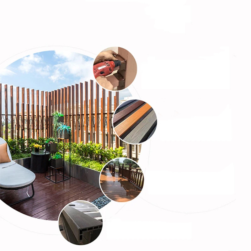 Scatta sul pavimento fai-da-te per esterni impermeabile Wpc Patio composito ingegnerizzato pavimenti ad incastro pannelli per piastrelle