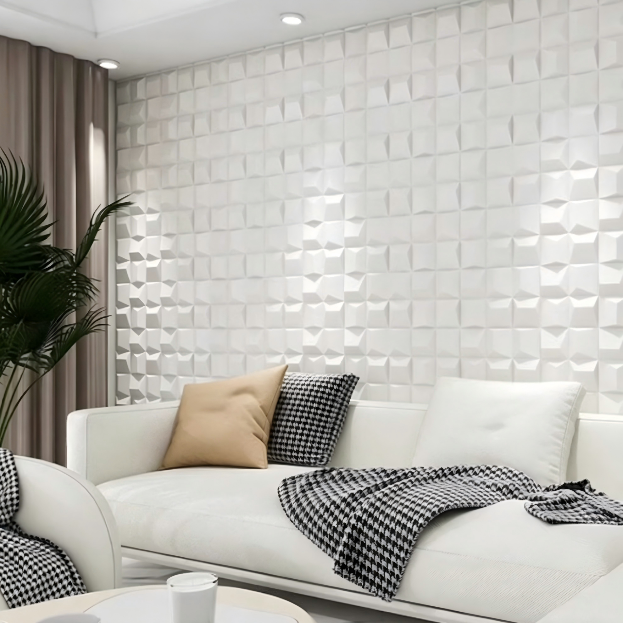 Pannelli murali geometrici in PU: crea rapidamente muri con accenti 3D